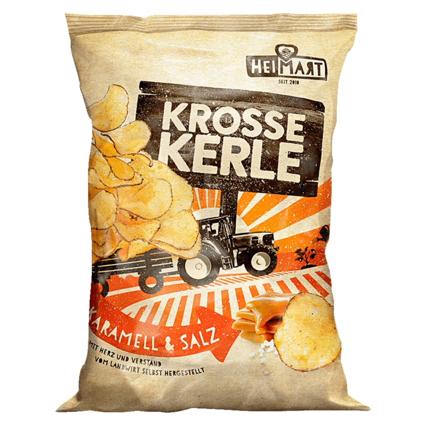 HeiMart Krosse Kerle Chips Karamell & Salz 115g